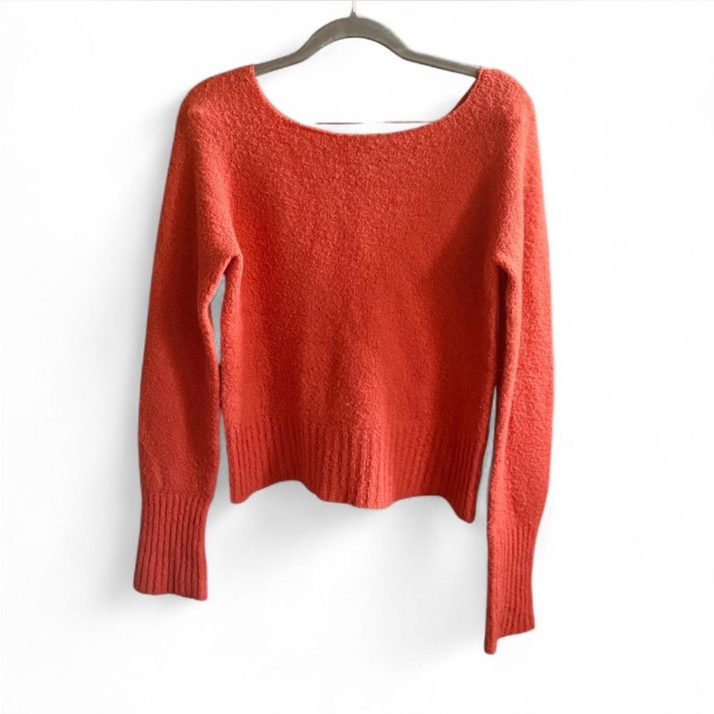 Orange wool sweater made in italy